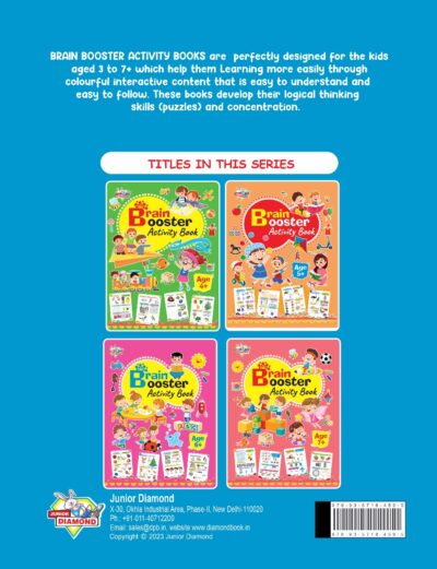 Brain Booster Activity Book - Age 3+ (Fun Learning Activity Book for Kids)-9724