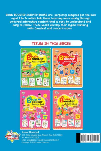 Brain Booster Activity Book - Age 3+ (Fun Learning Activity Book for Kids)-9724