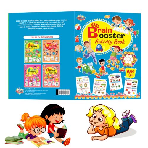 Brain Booster Activity Book - Age 3+ (Fun Learning Activity Book For Kids)-9726