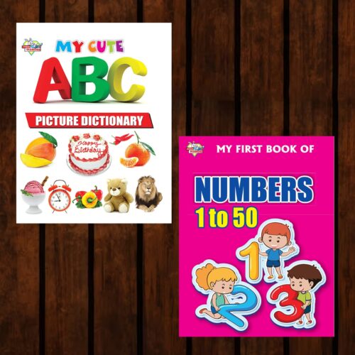 My First Picture Books (Set Of 2 Books) | Abc Picture Dictionary | Numbers 1-50-0