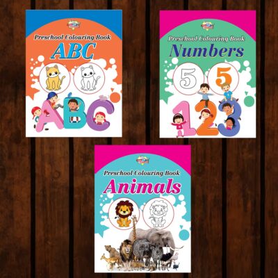 Preschool Colouring Books for Kids (Set of 3 Books) Copy Colouring Books | ABC | Numbers | Animals-0