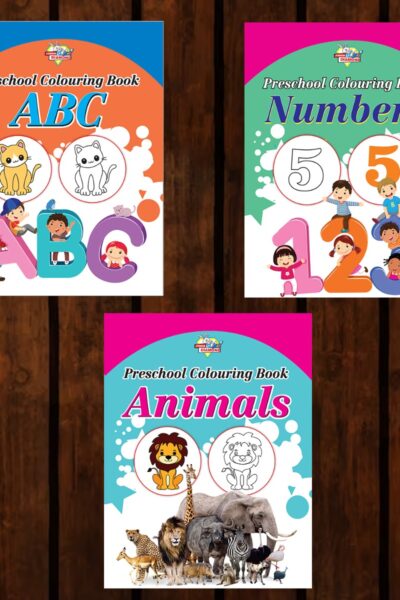 Preschool Colouring Books for Kids (Set of 3 Books) Copy Colouring Books | ABC | Numbers | Animals-0