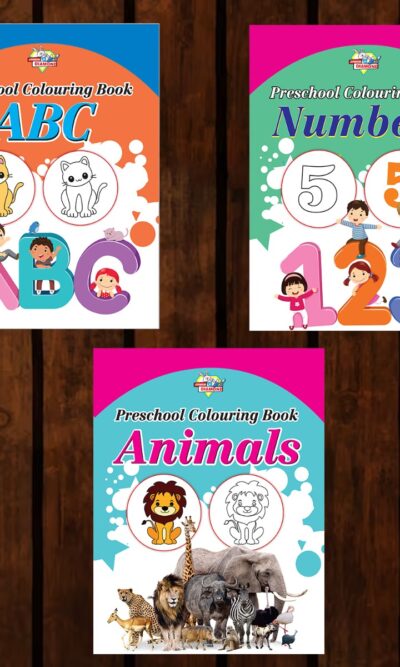 Preschool Colouring Books for Kids (Set of 3 Books) Copy Colouring Books | ABC | Numbers | Animals-0