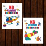 KG Crayons Colouring Book for Kid (Set of 2 Books) Gift to Children for Painting and Colouring-0