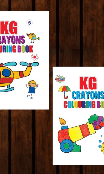 KG Crayons Colouring Book for Kid (Set of 2 Books) Gift to Children for Painting and Colouring-0