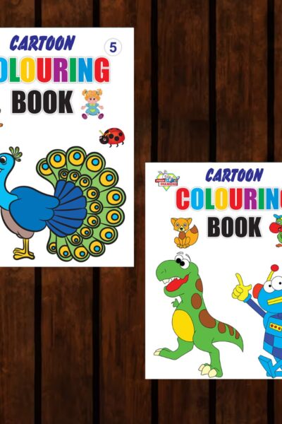 Cartoon Colouring Book for Kid (Set of 2 Books) Gift to Children for Painting and Colouring-0