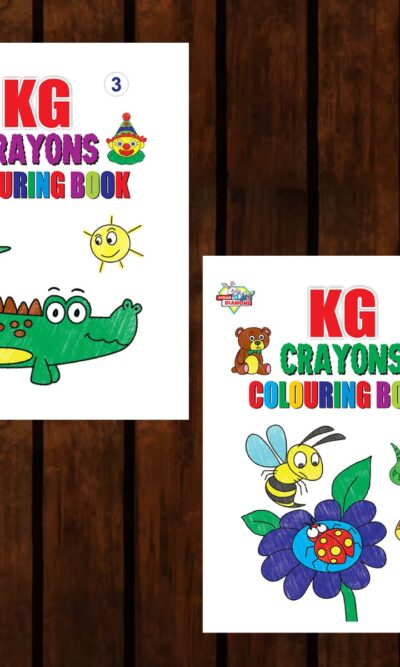 KG Crayons Colouring Book for Kids (Set of 2 Books) Gift to Children for Painting and Colouring-0