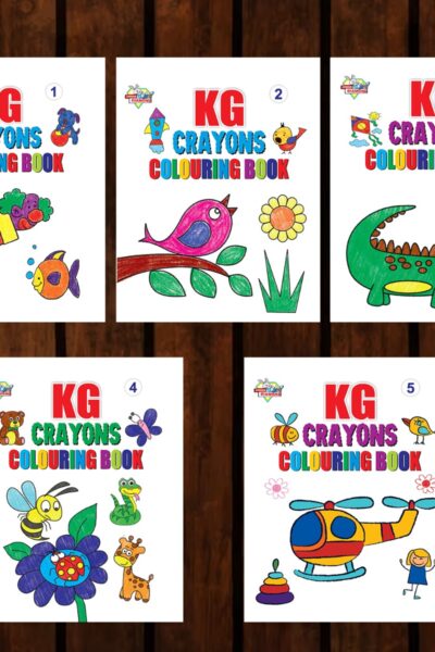 KG Crayons Colouring Book for Kids (Set of 5 Books) Gift to Children for Painting and Colouring | Copy Colour Book for Kids-0