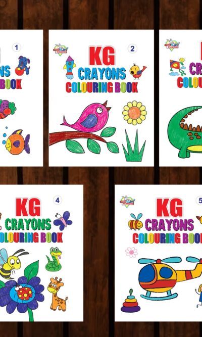 KG Crayons Colouring Book for Kids (Set of 5 Books) Gift to Children for Painting and Colouring | Copy Colour Book for Kids-0