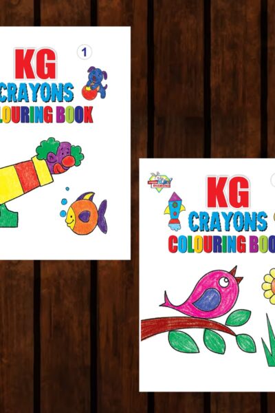 KG Crayons Colouring Book for Kids (Set of 2 Books) Gift to Children for Painting and Colouring | Copy Colour Book for Kids-0