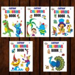 Cartoon Colouring Book for Kids (Set of 5 Books) Gift to Children for Painting and Colouring | Copy Colour Book for Kids-0