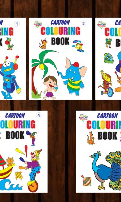 Cartoon Colouring Book for Kids (Set of 5 Books) Gift to Children for Painting and Colouring | Copy Colour Book for Kids-0