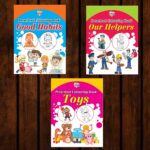 Preschool Colouring Books for Kids (Set of 3 Books) Copy Colouring Books | Good Habits | Helpers | Toys-0