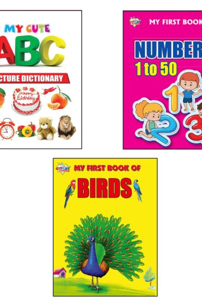 My First Picture Books (Set of 3 Books) | ABC Picture Dictionary | Numbers 1-50 | Birds-0