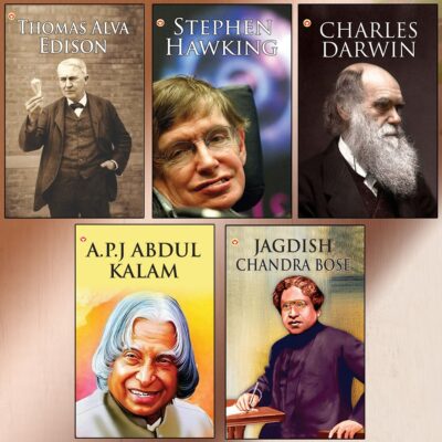 Great Scientists of the World : Thomas Alva Edison | Stephen Hawking | Charles Darwin | A.P.J Abdul Kalam | Jagdish Chandra Bose (Inspirational Biography Books)-0