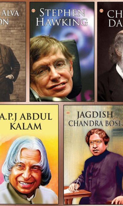 Great Scientists of the World : Thomas Alva Edison | Stephen Hawking | Charles Darwin | A.P.J Abdul Kalam | Jagdish Chandra Bose (Inspirational Biography Books)-0