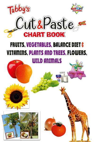 Cut and Paste Activity Book for Kids | Picture Book for Kids | Fruits, Vegetables, Balance Diet & Vitamins, Plants and Trees, Flowers, Wild Animals-0