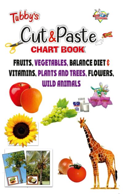 Cut and Paste Activity Book for Kids | Picture Book for Kids | Fruits, Vegetables, Balance Diet & Vitamins, Plants and Trees, Flowers, Wild Animals-0