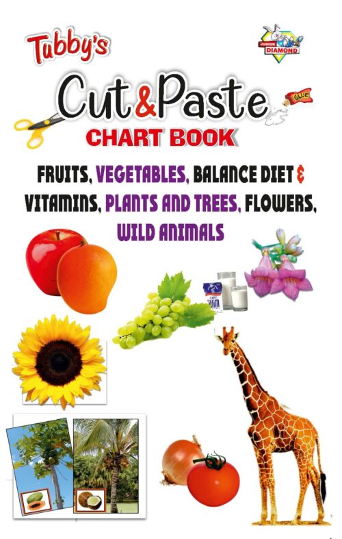 Cut And Paste Activity Book For Kids | Picture Book For Kids | Fruits, Vegetables, Balance Diet &Amp; Vitamins, Plants And Trees, Flowers, Wild Animals-0