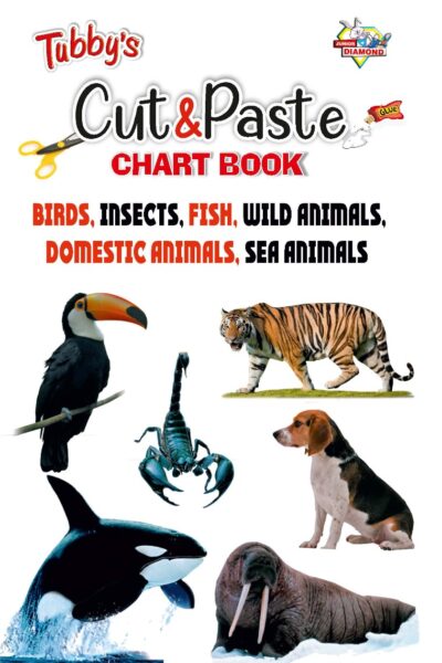 Cut and Paste Fun for Kids | Activity Book for Kids | Picture Book for Kids | Birds, Insects, Fish, Wild Animals, Domestic Animals, Sea Animals-0