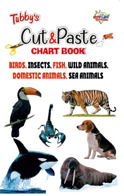 Cut and Paste Fun for Kids | Activity Book for Kids | Picture Book for Kids | Birds, Insects, Fish, Wild Animals, Domestic Animals, Sea Animals-0