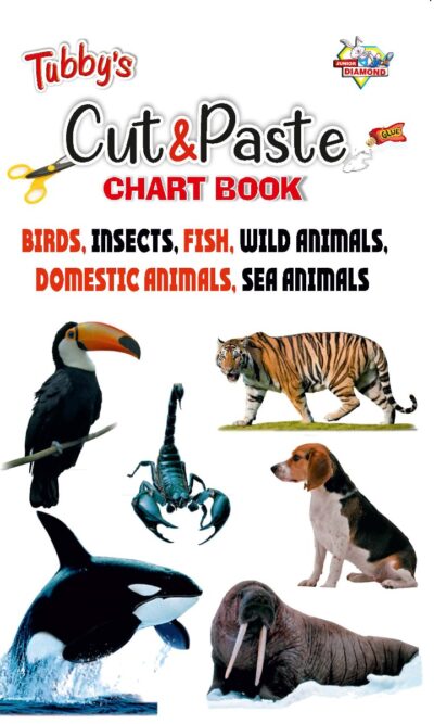 Cut and Paste Fun for Kids | Activity Book for Kids | Picture Book for Kids | Birds, Insects, Fish, Wild Animals, Domestic Animals, Sea Animals-0