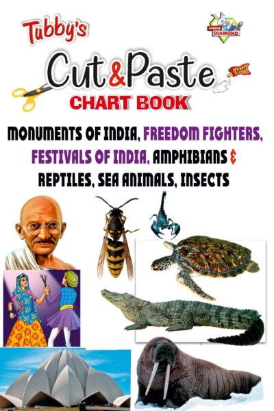 Easy Cut and Paste Activity Book for Kids | Picture Book for Kids | Monuments of India, Freedom Fighters, Festivals of India, Amphibians & Reptiles, Sea Animals, Insects-0