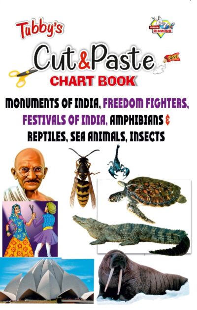 Easy Cut and Paste Activity Book for Kids | Picture Book for Kids | Monuments of India, Freedom Fighters, Festivals of India, Amphibians & Reptiles, Sea Animals, Insects-0