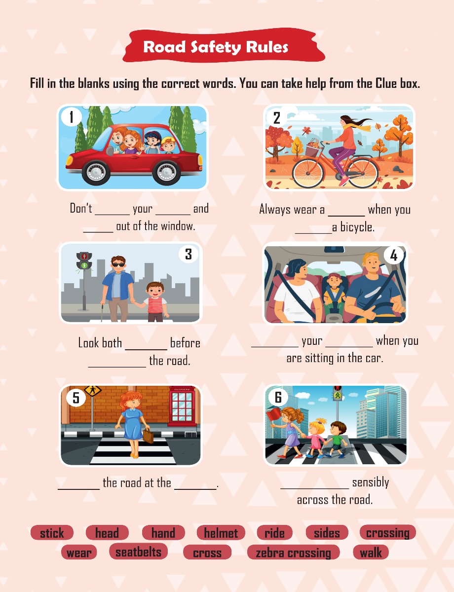 The Road Safety School Children Activity Book | A Fun and Educational Activity Book for Kids | Secondary Level-9919