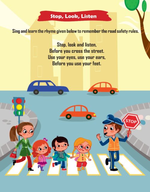 The Road Safety School Children Activity Book | A Fun And Educational Activity Book For Kids | Primary Level-9907