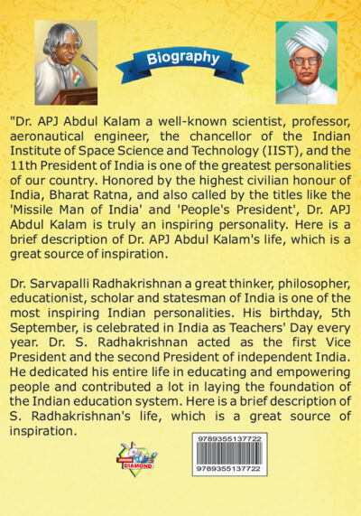 Biography of Indian Leaders for Kids : A.P.J. Abdul Kalam and Sarvapalli Radhakrishnan-10160