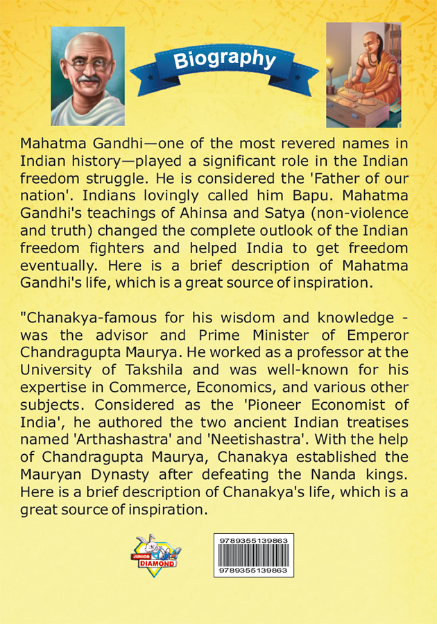 Biography of Indian Leaders for Kids : Mahatma Gandhi and Acharya Chanakya-10172