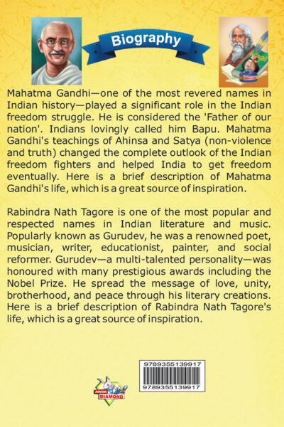 Biography of Indian Leaders for Kids : Mahatma Gandhi and Rabindranath Tagore-10178