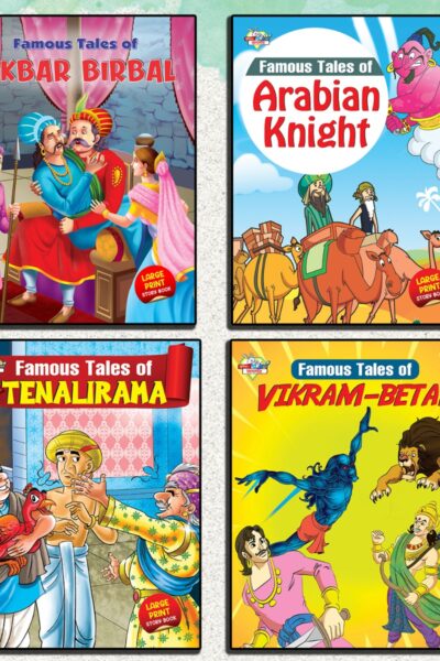 Famous Short Stories for Kids with Colourful Pictures|Bedtime Story Book - Akbar Birbal, Arabian Night, Tenaliraman and Vikram Betal-0