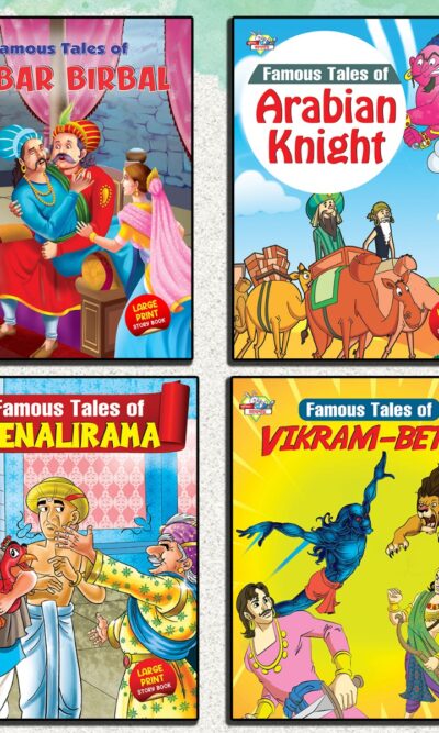 Famous Short Stories for Kids with Colourful Pictures|Bedtime Story Book - Akbar Birbal, Arabian Night, Tenaliraman and Vikram Betal-0