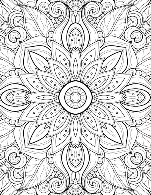 Flowers : Colouring Book For Adults (Colouring For Peace And Relaxation)-11128