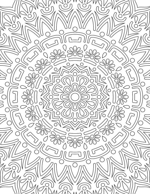 Mandala : Colouring Book For Adults (Colouring For Peace And Relaxation)-11124