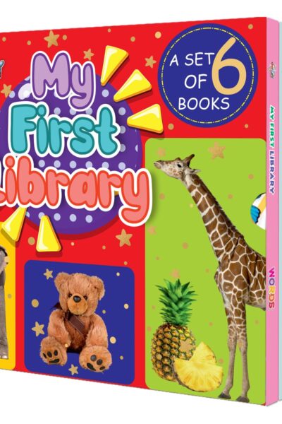 My First Library - Boxset of 6 Early learning Books for Kids - Alphabets, Animals, Birds, Words, Fruits, Vegetables, Colours, Shapes and All in One-0