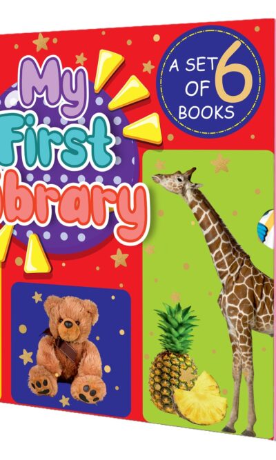 My First Library - Boxset of 6 Early learning Books for Kids - Alphabets, Animals, Birds, Words, Fruits, Vegetables, Colours, Shapes and All in One-0