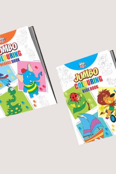 Jumbo Colouring Book for Kids : Orange|Blue (Best Gift to Children for Painting and Colouring)-0