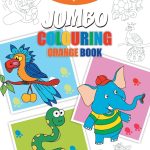 Jumbo Colouring Book for Kids : Orange|Blue (Best Gift to Children for Painting and Colouring)-11788