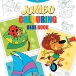 Jumbo Colouring Book for Kids : Orange|Blue (Best Gift to Children for Painting and Colouring)-11789