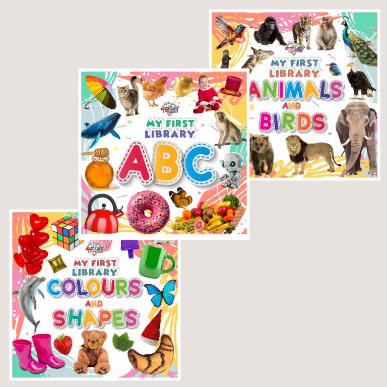 My First Learning Library Books : ABC|Colours and Shapes|Animals and Birds (Early Learning Books for Kids|Children Growth and Development Books)-0