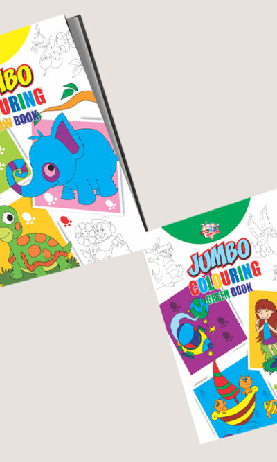 Jumbo Colouring Book for Kids : Green|Yellow (Best Gift to Children for Painting and Colouring)-0