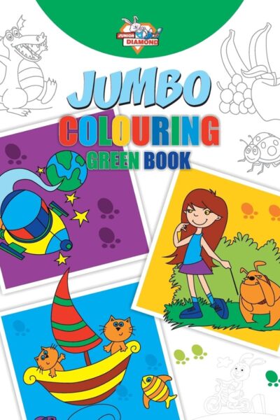 Jumbo Colouring Book for Kids : Green|Yellow (Best Gift to Children for Painting and Colouring)-11785