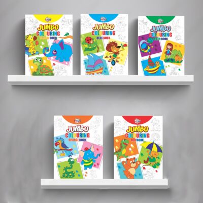 Jumbo Colouring Book for Kids : Orange|Red|Green|Yellow|Blue (Best Gift to Children for Painting and Colouring)-11791