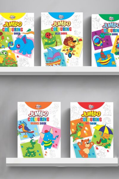 Jumbo Colouring Book for Kids : Orange|Red|Green|Yellow|Blue (Best Gift to Children for Painting and Colouring)-11791