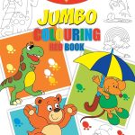 Jumbo Colouring Book for Kids : Orange|Red|Green|Yellow|Blue (Best Gift to Children for Painting and Colouring)-11793