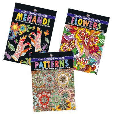 Colouring Book for Adults : Flowers|Mehandi|Patterns (Adult Colouring Books for Peace & Relaxation)-12211