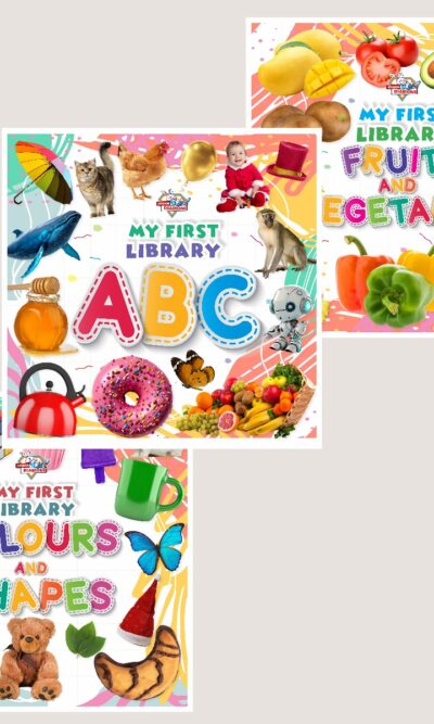 My First Learning Library Books : ABC|Fruits and Vegetables|Colours and Shapes (Early Learning Books for Kids|Children Growth and Development Books)-0